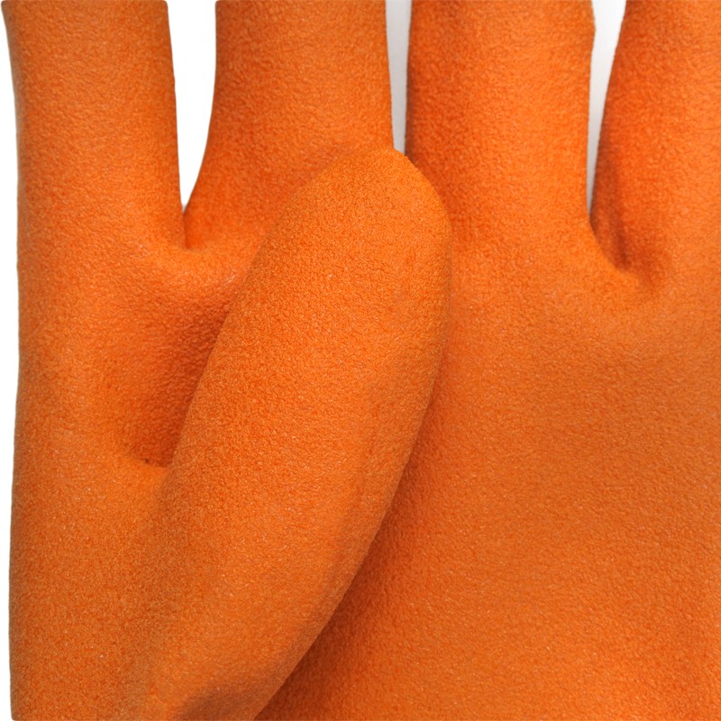 PVC K/W foam finish cotton liner glove